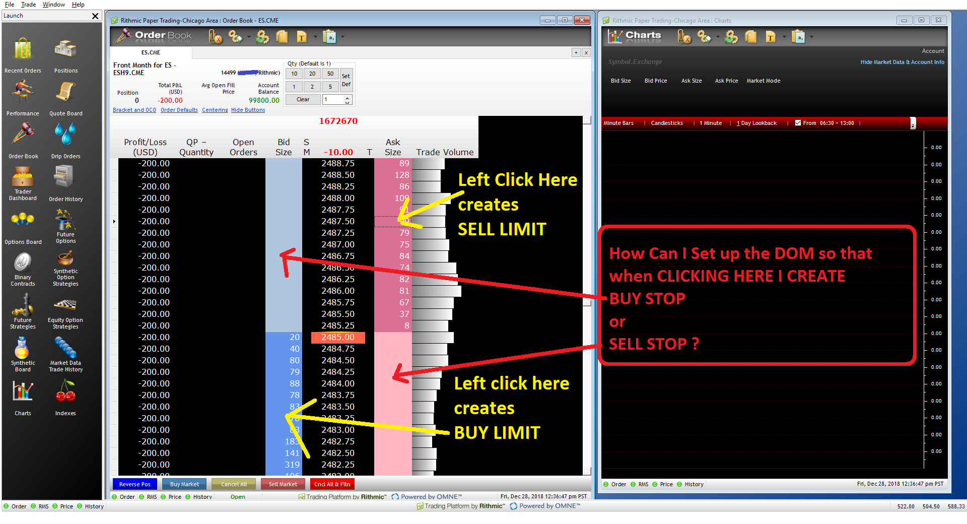 How to Place STOP Orders on R Trader's DOM? - R-Trader and ...